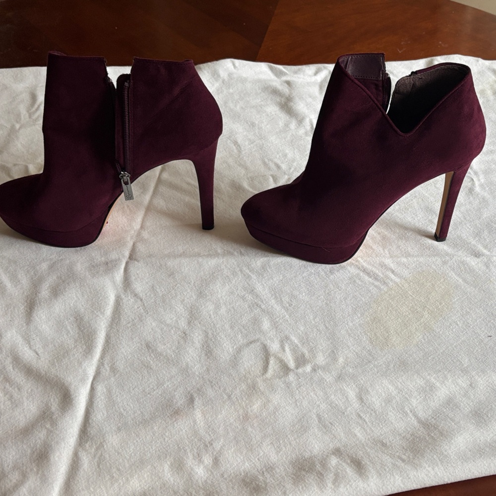 Jessica Simpson Deep Red Heeled Boots